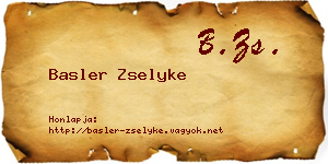 Basler Zselyke névjegykártya